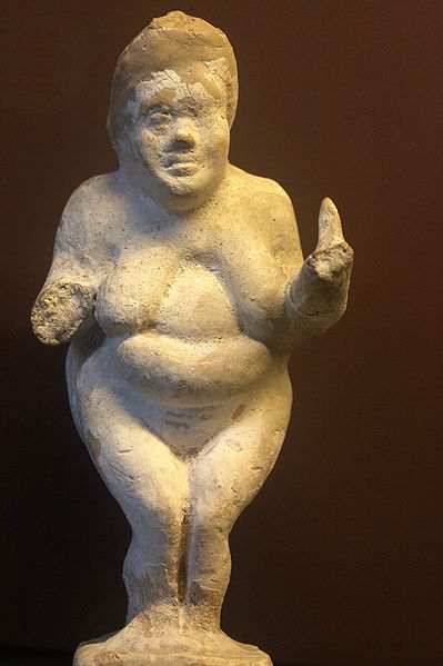 Greek statue of an obese woman, held in the Louvre Museum in Paris; c. Rama