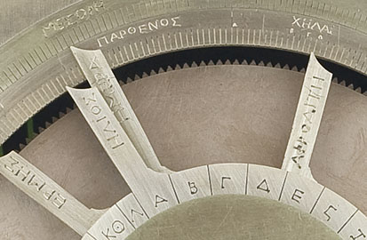 Close up of front dial