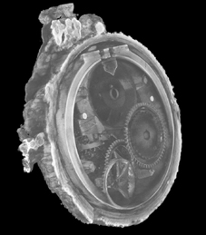 3D CT image of watch's internal mechanism